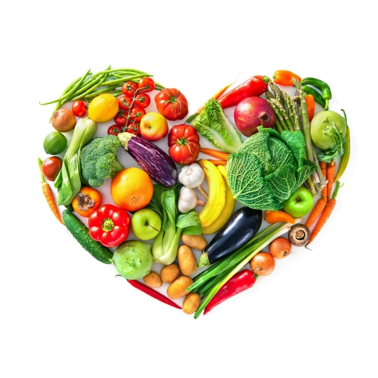 warzywa i owoce w sercu